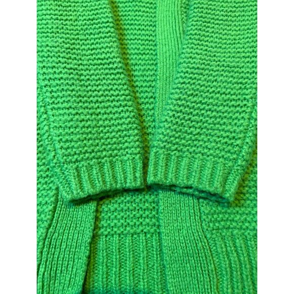 Scotch & Soda Chunky Knit Wool-Blend Open-Front Green Cardigan Sweater Small - Picture 10 of 14